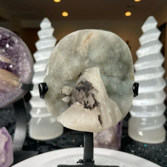 Blue Amethyst W Calcite- BAC1